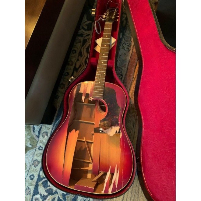 1963 Gibson J45 Adj. Acoustic Guitar Cherry Sunburst for Project Repair