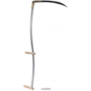 Festnight Scythe Grass Sickle Manual Weeder with Grinding Stone, Great for Cutting Wheat, Oats, Barley 4′ 7″