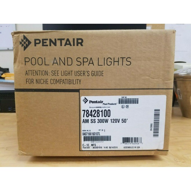Pentair Amerlite #78428100 Pool Light AM SS 300W 120V w/ 50' cord QTY!!!!