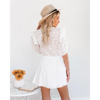 Country Mile Cotton Button Down Eyelet Dress