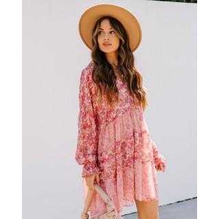 Cosmo Floral Tiered Babydoll Dress